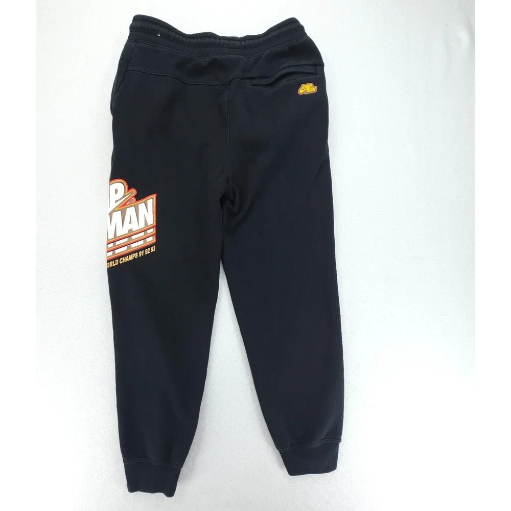 Nike Air Jordan Jump Man Bulls 91 92 93 Black Sweat Pants Mens Medium